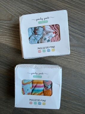 New Macaron + me bamboo girls panty packs